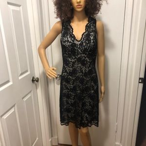 NWT Karen Kane Black and White Lace Dress